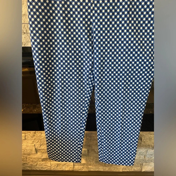 Chico's size 1.5 (Medium/Size 10) pull up pants blue checks - Picture 6 of 11